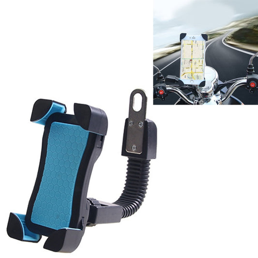 Universal 360 Degrees Free Rotation ABS Motorcycle Phone Bracket Mountain Bike Navigation Bracket GPS/Mobile Holder for 3.5-6.5 inch Mobile Phone