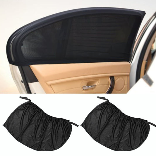 2 PCS Car Shade Block Car Sun Block Window Gauze Shading Net Side Blocking Cover Sun Net Sandbags Side Window Sunshade Cover, Size: 92*54cm