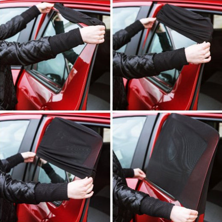 2 PCS Car Shade Block Car Sun Block Window Gauze Shading Net Side Blocking Cover Sun Net Sandbags Side Window Sunshade Cover, Size: 92*54cm
