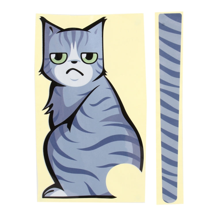 Vehicle Car Rear Windshield Window Wiper Reflective Self-Adhesive Cat Moving Tail Vinyl Decal Sticker