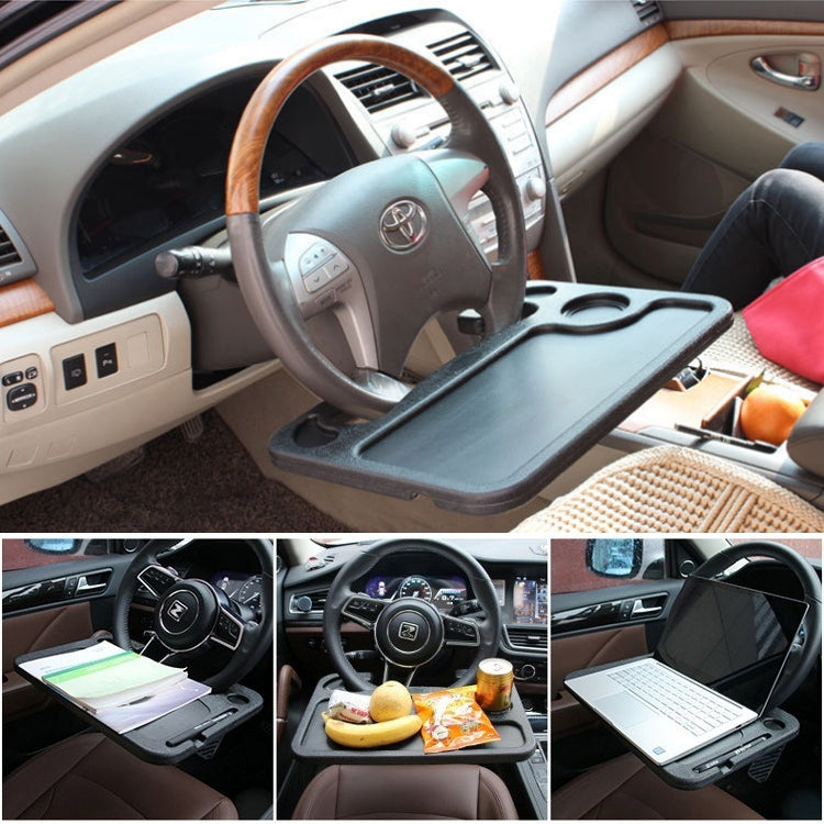 Multi-function Car Steering Wheel Computer Card Table Box Car Tray Desktop Computer Desk Car Laptop Table Dining Table Shelf Desk Auto Accessories