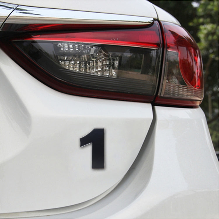 Car Vehicle Badge Emblem 3D Number One Self-adhesive Sticker Decal, Size: 3.6*4.5*0.5cm, 3, 4, 5, 6, 7, 8, 1, 2