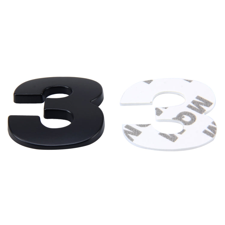 Car Vehicle Badge Emblem 3D Number One Self-adhesive Sticker Decal, Size: 3.6*4.5*0.5cm, 3, 4, 5, 6, 7, 8, 1, 2