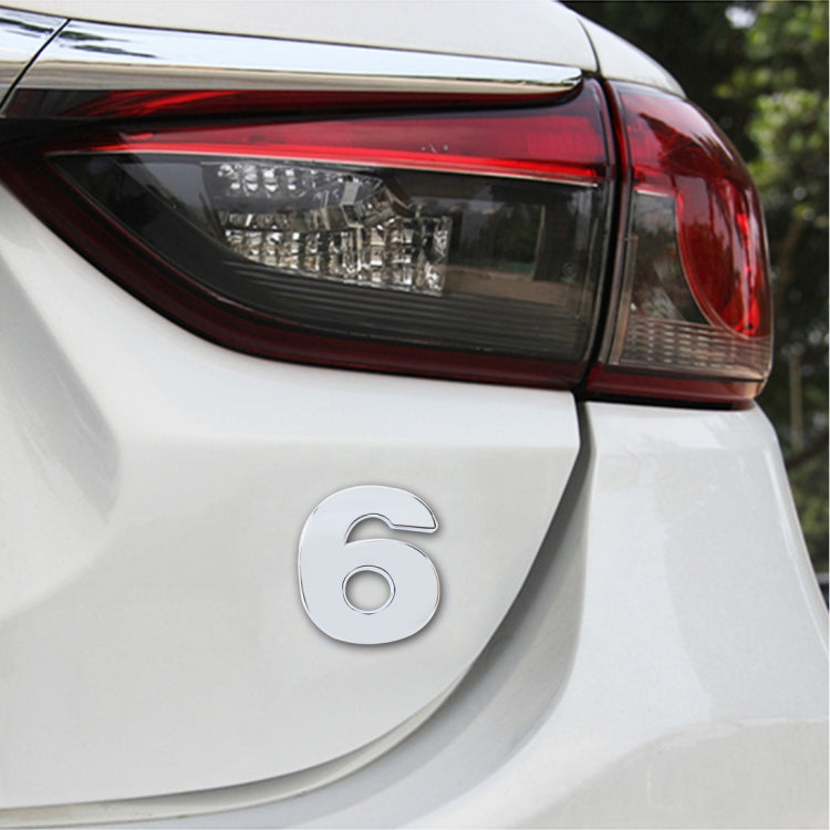 Car Vehicle Badge Emblem 3D Number One Self-adhesive Sticker Decal, Size: 3.6*4.5*0.5cm, 3, 4, 5, 6, 7, 8, 1, 2