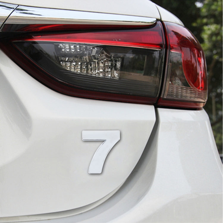 Car Vehicle Badge Emblem 3D Number One Self-adhesive Sticker Decal, Size: 3.6*4.5*0.5cm, 3, 4, 5, 6, 7, 8, 1, 2