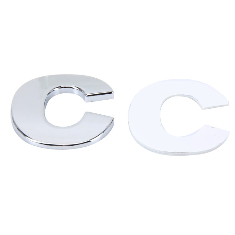 Car Vehicle Badge Emblem 3D English Letter Self-adhesive Sticker Decal, Size: 4.5*4.5*0.5cm, C, N