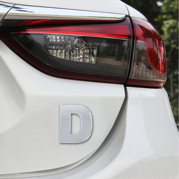 Car Vehicle Badge Emblem 3D English Letter Self-adhesive Sticker Decal, Size: 4.5*4.5*0.5cm, D, O, E, P, F, Q, G, R, H, S, I, T, A, J, U, Y, K, V, Z, L, W, B, M, X