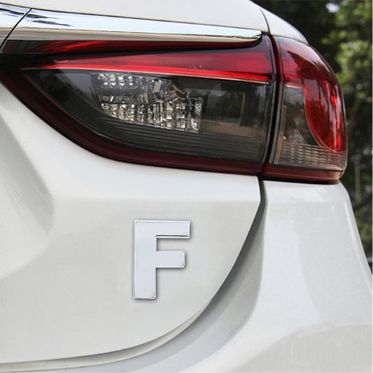 Car Vehicle Badge Emblem 3D English Letter Self-adhesive Sticker Decal, Size: 4.5*4.5*0.5cm, F, Q, G, R, H, S, I, T, A, J, U, Y, K, V, Z, L, W, B, M, X, C, N, D, O