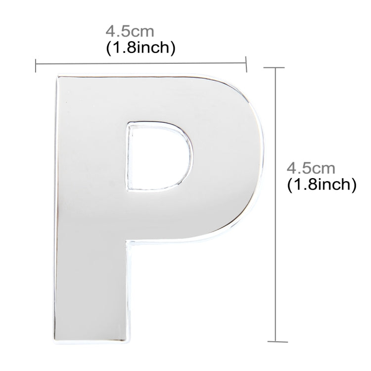 Car Vehicle Badge Emblem 3D English Letter Self-adhesive Sticker Decal, Size: 4.5*4.5*0.5cm