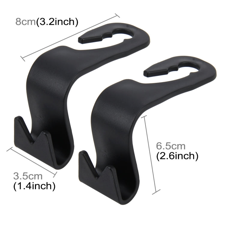 2 PCS Car Seat Back Trunk Bag Hanger Holder Auto Headrest Luggage Hook