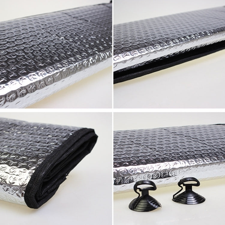 Silver Aluminum Foil Sun Shade Car Windshield Visor Cover Block Front Window Sunshade UV Protect, Size: 140 x 70cm