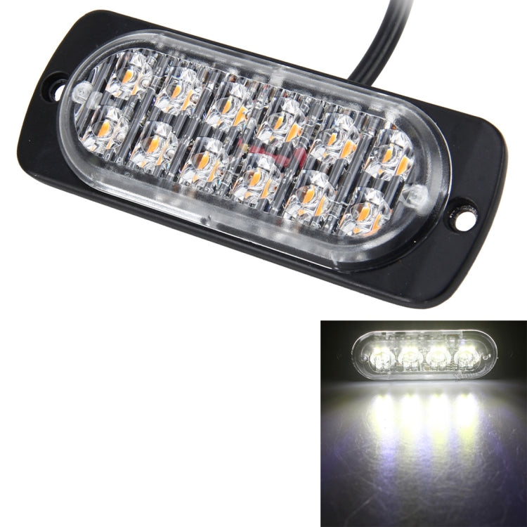 DC 12V-24V 2W 12LEDs SMD-2835 Lamps 17 Flash Patterns 3 Lines Car Flash Lamp Waterproof Car Truck Emergency Strobe Flash Warning Light, Cable Length: 90cm