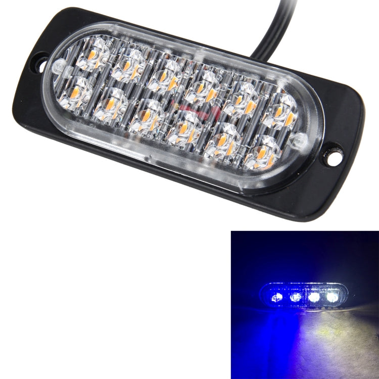 DC 12V-24V 2W 12LEDs SMD-2835 Lamps 17 Flash Patterns 3 Lines Car Flash Lamp Waterproof Car Truck Emergency Strobe Flash Warning Light, Cable Length: 90cm