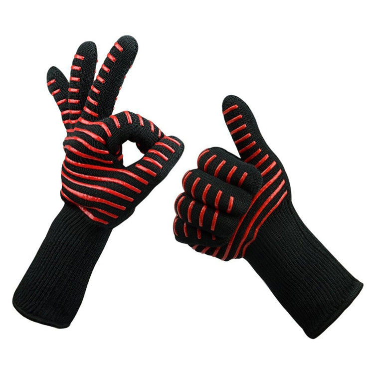 Silicone Cotton Microwave Kitchen Cooking Protective Gloves, High Temperature Resistance: 500 Degree C, Length: 32cm