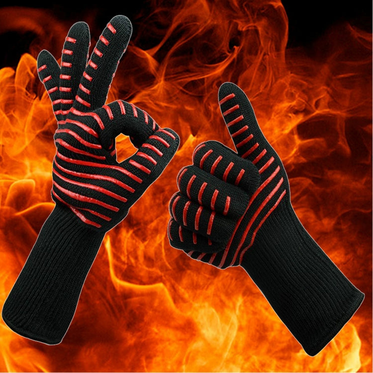 Silicone Cotton Microwave Kitchen Cooking Protective Gloves, High Temperature Resistance: 500 Degree C, Length: 32cm