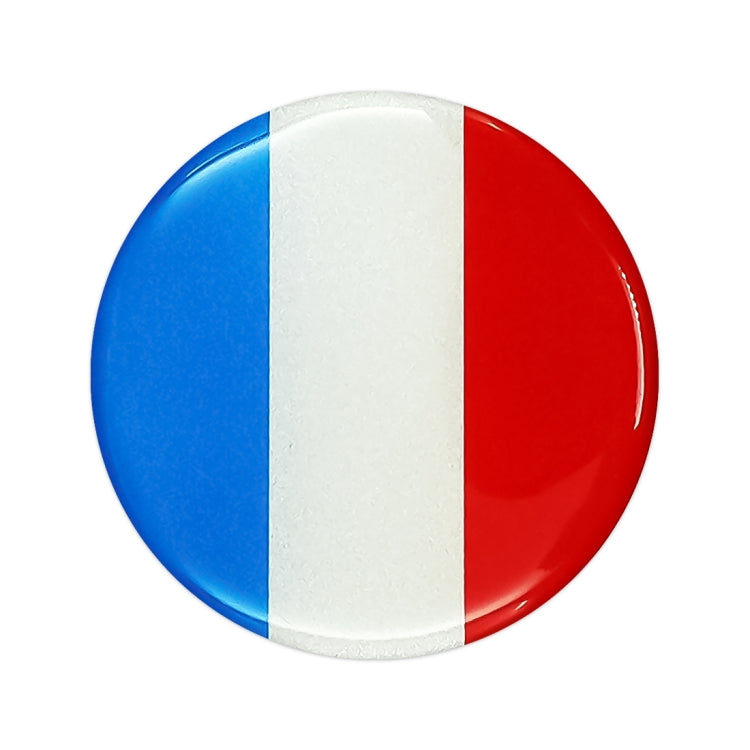 4 PCS Car-Styling France Flag Pattern Metal Wheel Hub Decorative Sticker, Diameter: 5.8cm