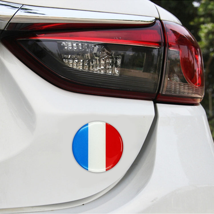4 PCS Car-Styling France Flag Pattern Metal Wheel Hub Decorative Sticker, Diameter: 5.8cm
