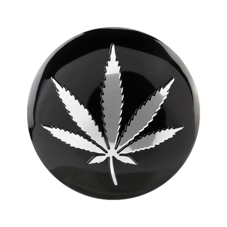 4 PCS Car-Styling Silver Leaves Pattern Metal Wheel Hub Decorative Sticker, Diameter: 5.8cm