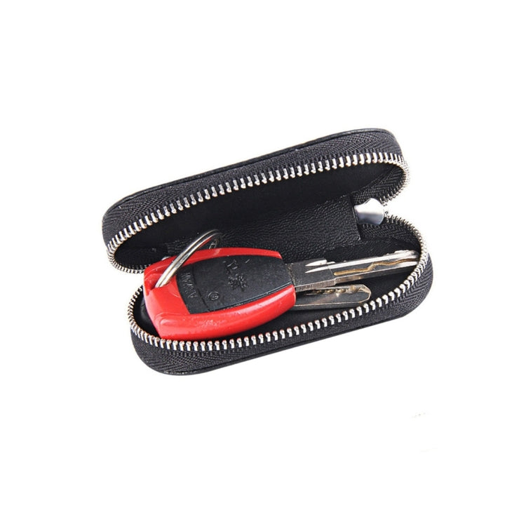 Universal Pure Cow Leather Waist Hanging Zipper Wallets Key Holder Bag (No Include Key)