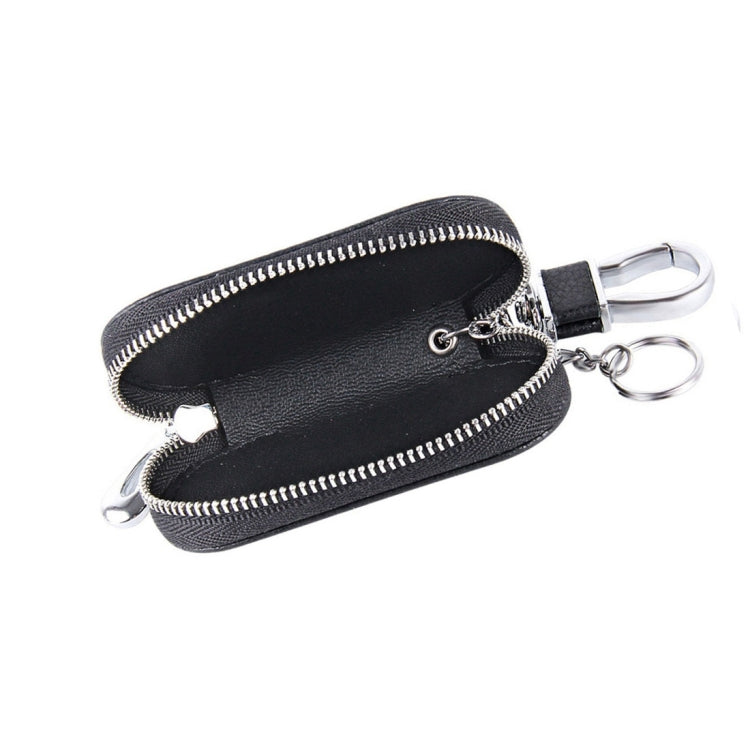 Universal Pure Cow Leather Waist Hanging Zipper Wallets Key Holder Bag (No Include Key)