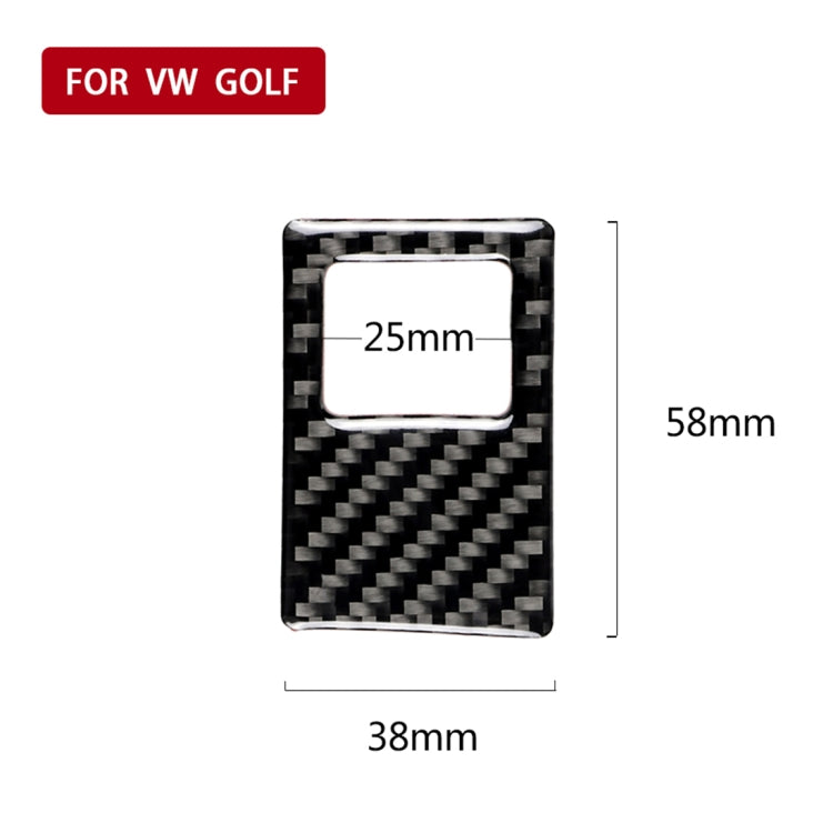 Car Carbon Fiber Emergency Light Frame Decorative Sticker for Volkswagen Golf 7 2013-2017, Left Drive