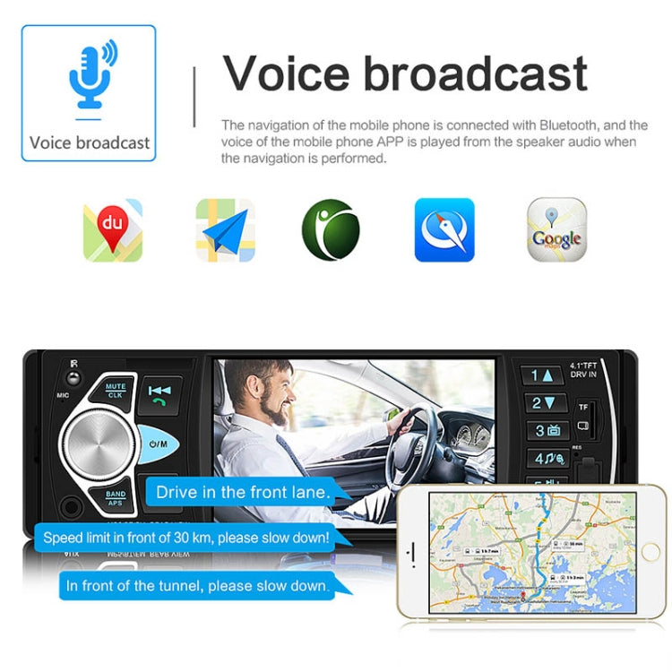 SWM-4022D HD 4.1 inch 12V Universal Car Radio Receiver MP5 Player, Support FM & Bluetooth & TF Card with Remote Control