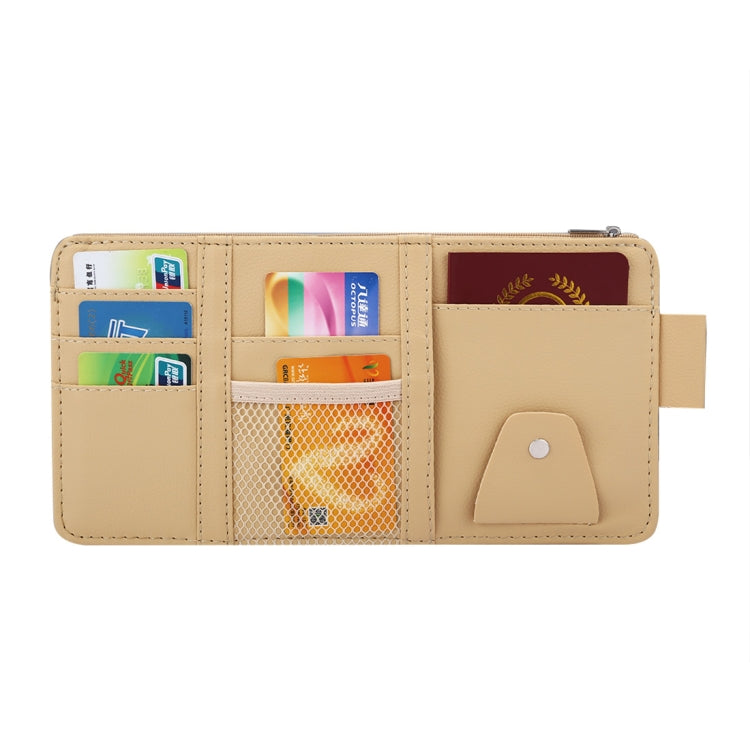 Car Sun Visor Board Paper Tissue Box CD Case Zipper Holder Card Bag Organizer, with Zipper (Yellow), with Zipper  (Black), with Zipper