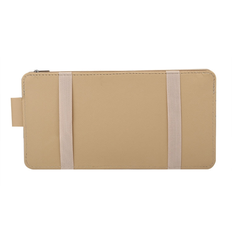 Car Sun Visor Board Paper Tissue Box CD Case Zipper Holder Card Bag Organizer, with Zipper (Yellow), with Zipper  (Black), with Zipper