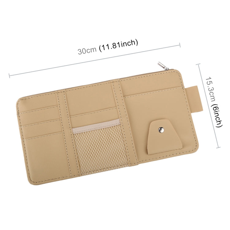 Car Sun Visor Board Paper Tissue Box CD Case Zipper Holder Card Bag Organizer, with Zipper (Yellow), with Zipper  (Black), with Zipper