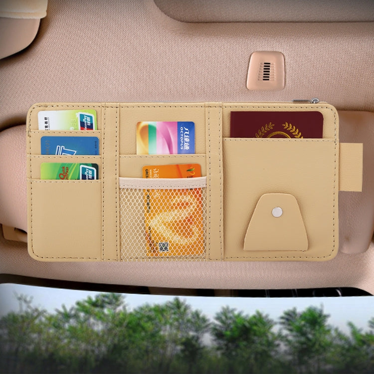 Car Sun Visor Board Paper Tissue Box CD Case Zipper Holder Card Bag Organizer, with Zipper (Yellow), with Zipper  (Black), with Zipper