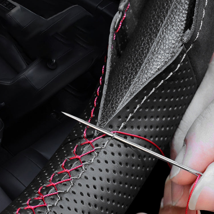 Four Seasons Genuine Leather Hand-stitched Car Adaptation Steering Wheel Cover