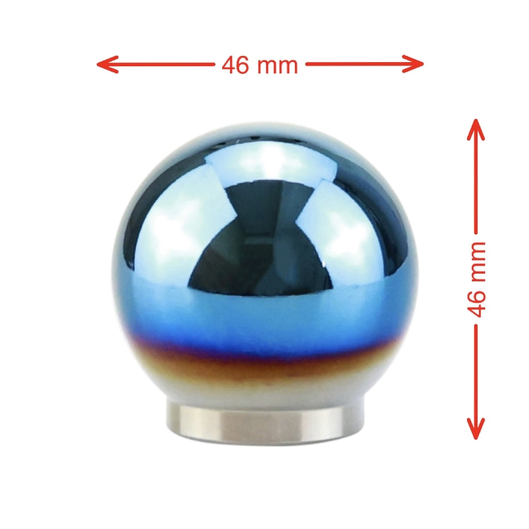 Universal Car Blue Ball Shape Aluminum Alloy Gear Shifter Lever Manual Automatic Shift Knob Adapter