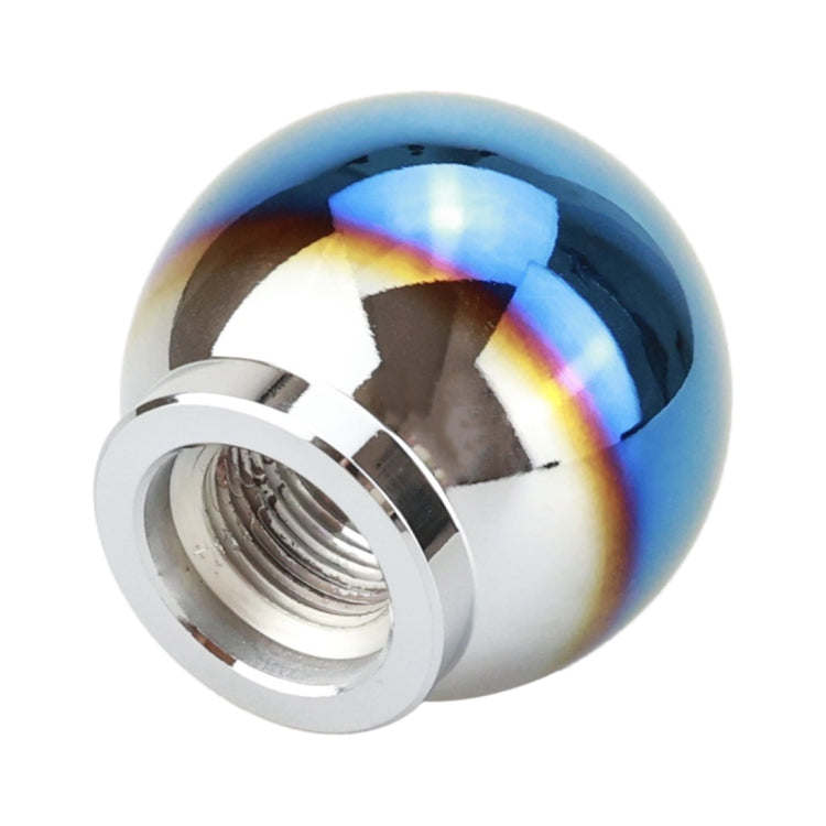 Universal Car Blue Ball Shape Aluminum Alloy Gear Shifter Lever Manual Automatic Shift Knob Adapter