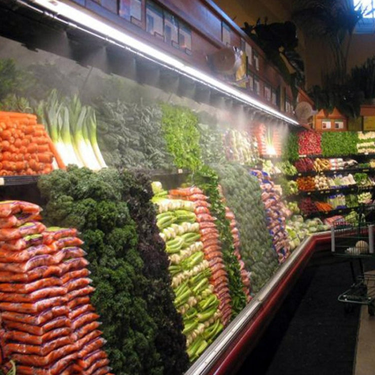 Outdoor Lawn Garden PE Hose Mist Watering Line Misting Cooling System with 16 x Mist Nozzles, Length: 12m