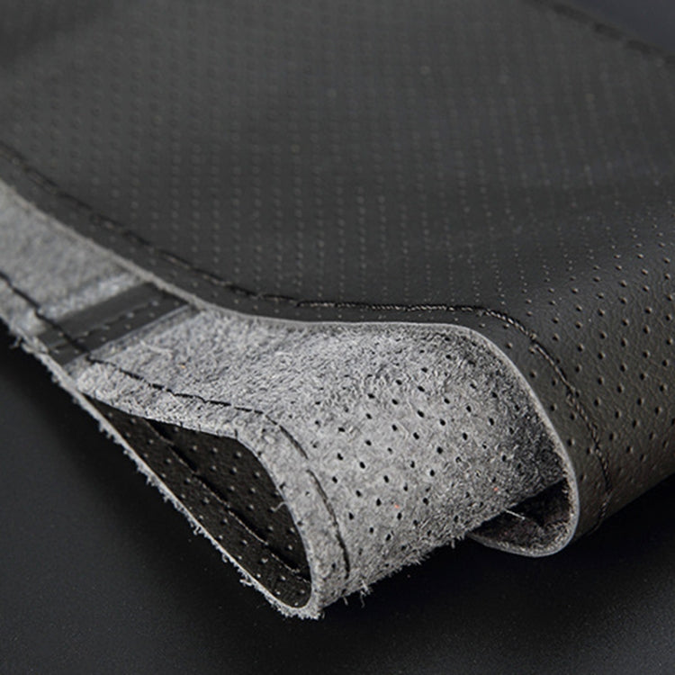 Car Genuine Leather Hand-stitched Adaptation Steering Wheel Cover