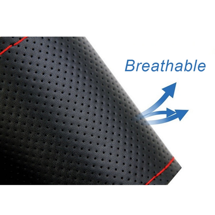 Car Genuine Leather Hand-stitched Adaptation Steering Wheel Cover