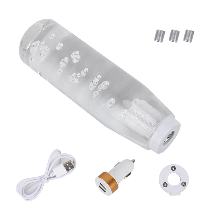 Universal Car Truck Transparent Bubble Colors LED Light Shift Knob Gear Lever Shifter, Length: 15cm