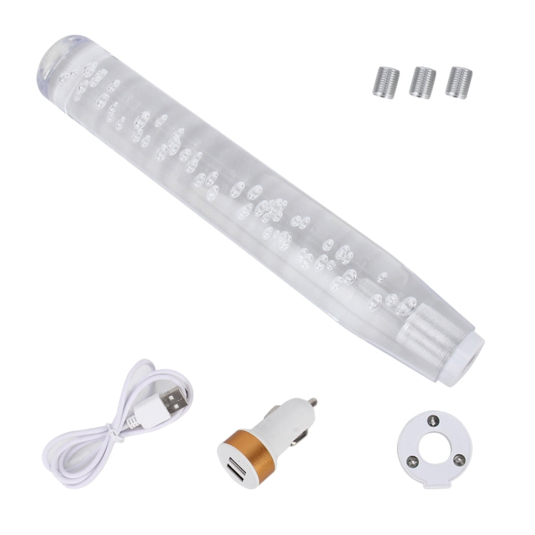 Universal Car Truck Transparent Bubble Colors LED Light Shift Knob Gear Lever Shifter, Length: 30cm