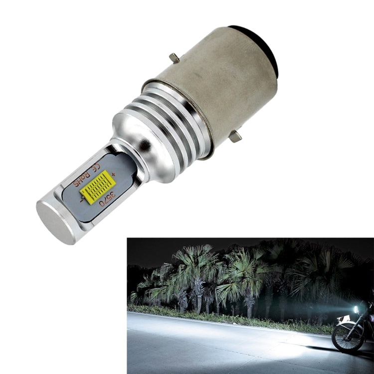 H6/BA20D 1000LM 72W 6000K White Light 2-LED 3570 Bulbs Motorcycle Headlights, DC 12-24V