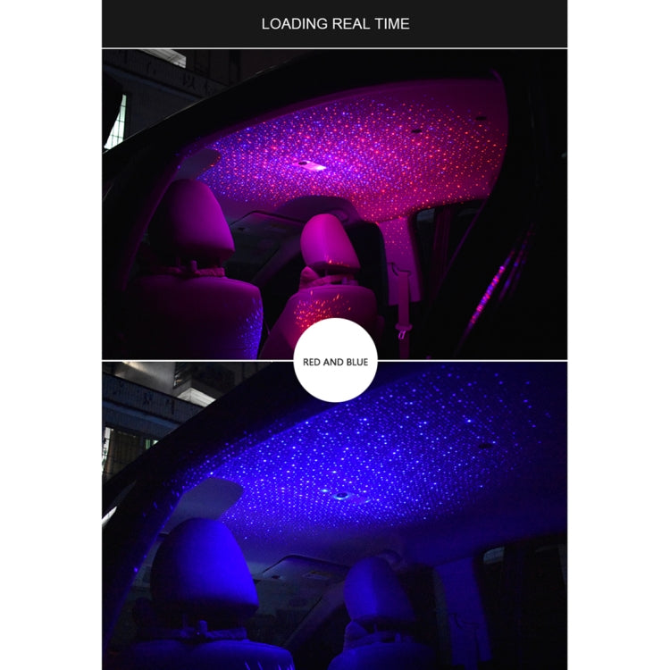 Car Roof Ceiling Decoration 5V Red Green LED Star Night Lights Projector Atmosphere Galaxy Lamp