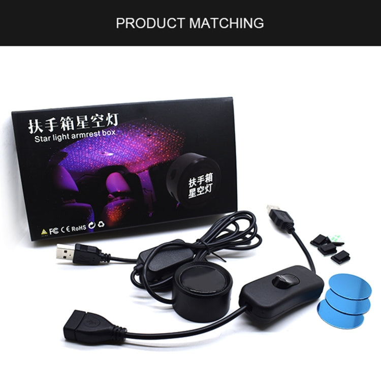 Car Roof Ceiling Decoration 5V Red Green LED Star Night Lights Projector Atmosphere Galaxy Lamp