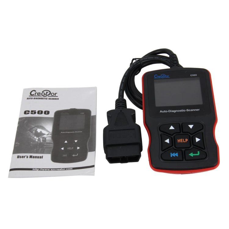 C500 Code Scanner 320*240 Pixel Display Car Scanner  Fault Code Reader Scanner Update Online Automotive Diagnostic Tool, Support SD card