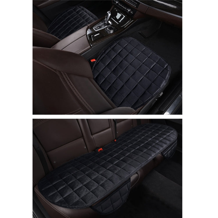 3 PCS / Set  Warm Car Seat Cover Cushion Five Seats Universal Two Front Row Seat Covers and One Back Row Seat Cover Car Non-slip Chair Pad Warm Car Mats No Back Plush Cushion