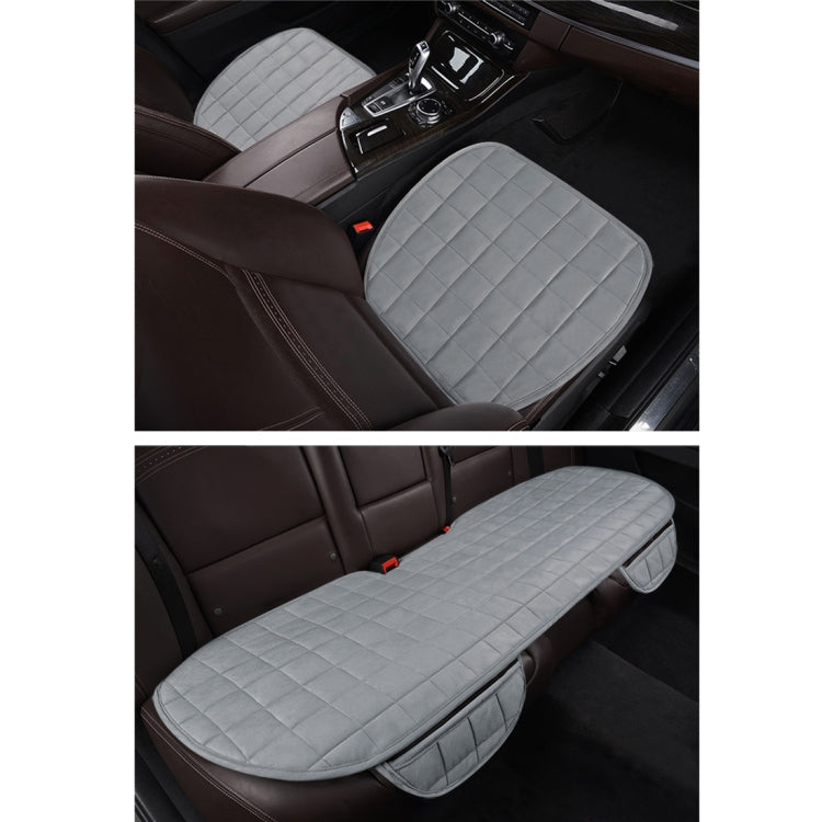 3 PCS / Set  Warm Car Seat Cover Cushion Five Seats Universal Two Front Row Seat Covers and One Back Row Seat Cover Car Non-slip Chair Pad Warm Car Mats No Back Plush Cushion