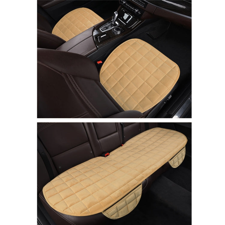 3 PCS / Set  Warm Car Seat Cover Cushion Five Seats Universal Two Front Row Seat Covers and One Back Row Seat Cover Car Non-slip Chair Pad Warm Car Mats No Back Plush Cushion
