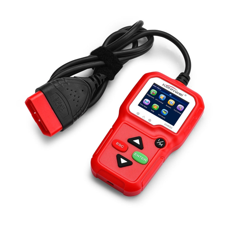 KONNWEI KW680 Mini OBDII Car Auto Diagnostic Scan Tools  Auto Scan Adapter Scan Tool (Can Detect Battery and Voltage, Only Detect 12V Gasoline Car)