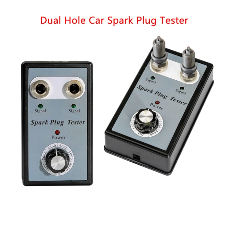Adjustable Dual Hole Car Spark Plug Tester Spark Plug Detector 12V Gasoline Vehicles Spark Plug Test Diagnostic Tools