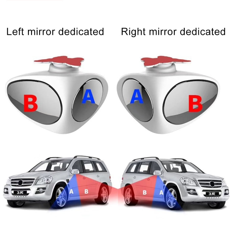 3R-051 360 Degrees Rotatable Left Blind Spot Side Assistant Mirror for Auto Car