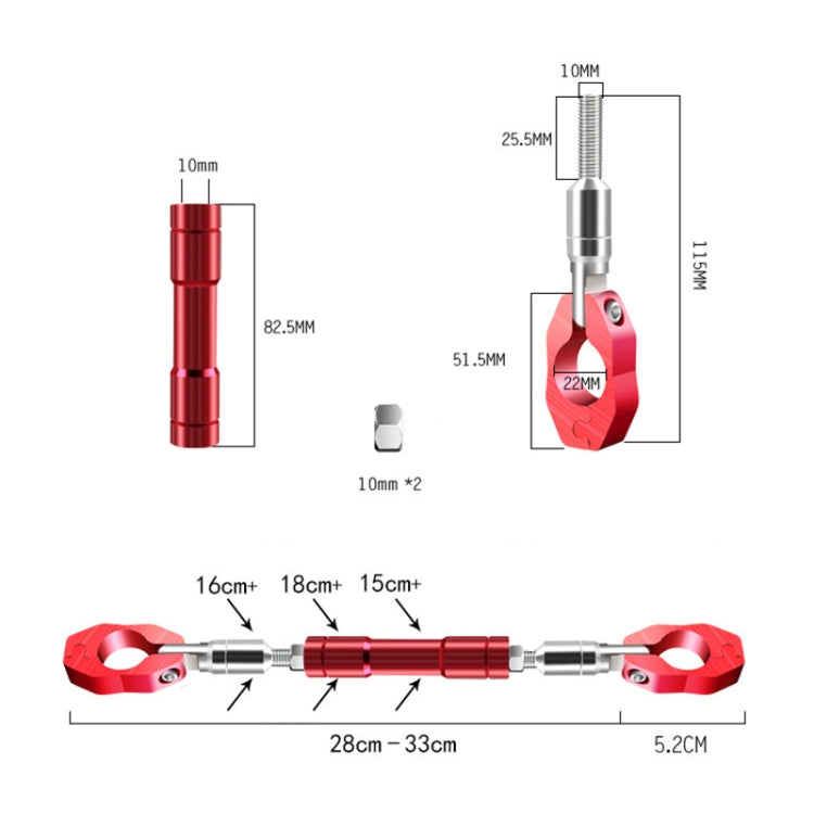 Motorcycle Aluminium Alloy Adjustable Reinforce Bar Balance Bar Motorbike Parts