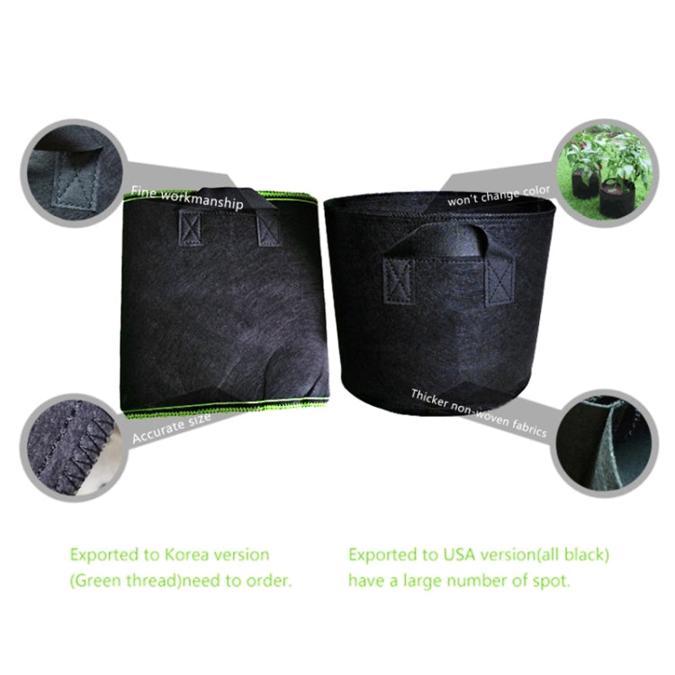 2 Gallon Planting Grow Bag Thickened Non-woven Aeration Fabric Pot Container with Handle